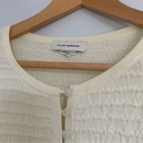 CLUB MONACO WHITE POPCORN TOP - Picture 4 of 8